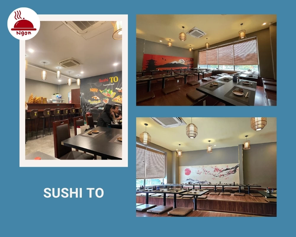 Nhà hàng Nhật quận 2 Sushi TO có không gian sạch đẹp, rộng rãi