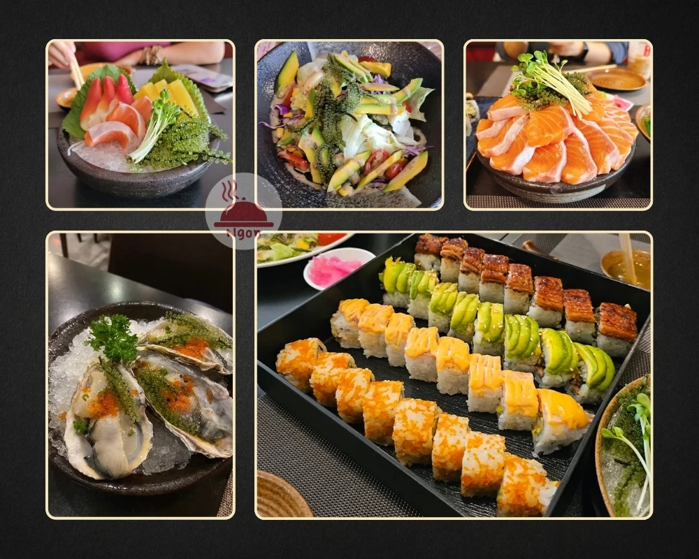 Một số món ăn của nhà hàng Nhật Bản Sushi TO
