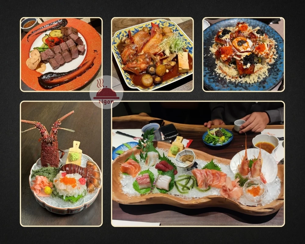 Một số món ăn tại nhà hàng Nhật quận 2 UME Sushi & Omakase