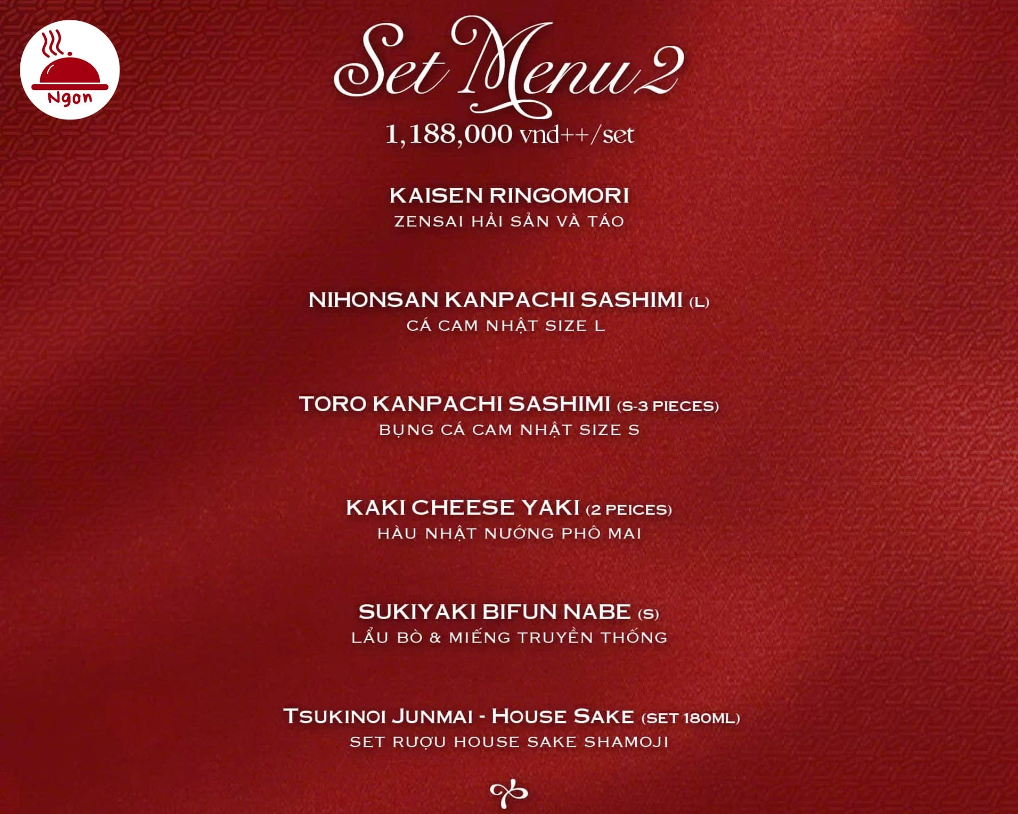 Set Menu 2 của Yen Sushi & Sake Pub