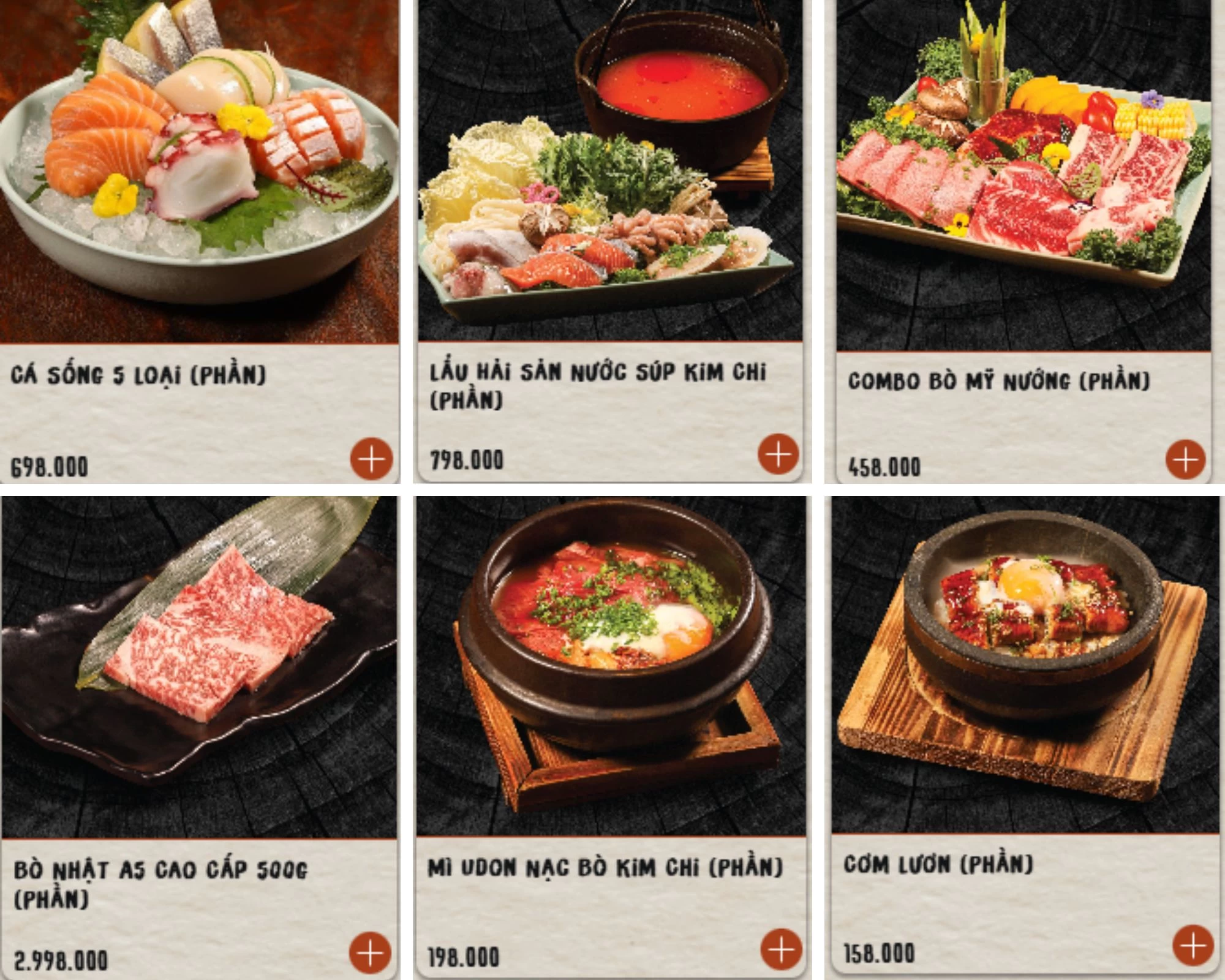 Thực đơn đa dạng từ sashimi, lẩu đến bò nướng cao cấp tại Genshi Yaki