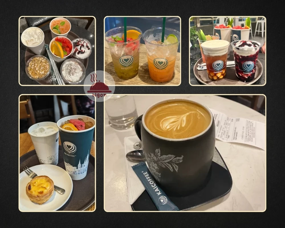 Một số món nước của quán cafe 24/7 quận 1 Kai Coffee