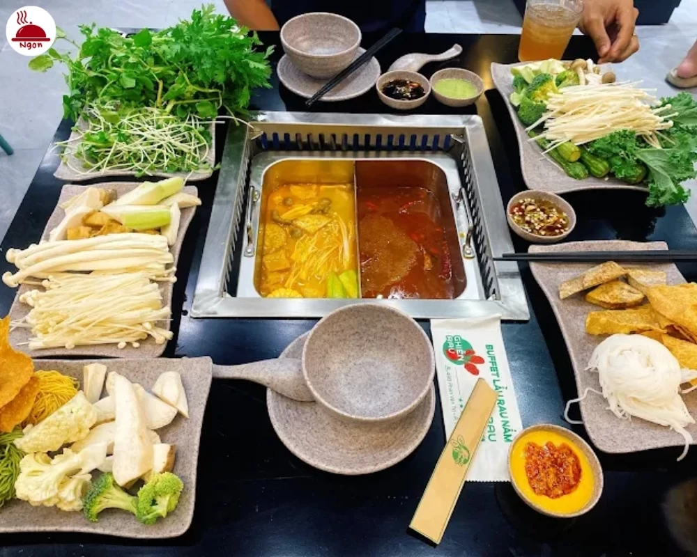 Món lẩu chay của quán lẩu chay Bình Thạnh - Ghiền Rau Plus