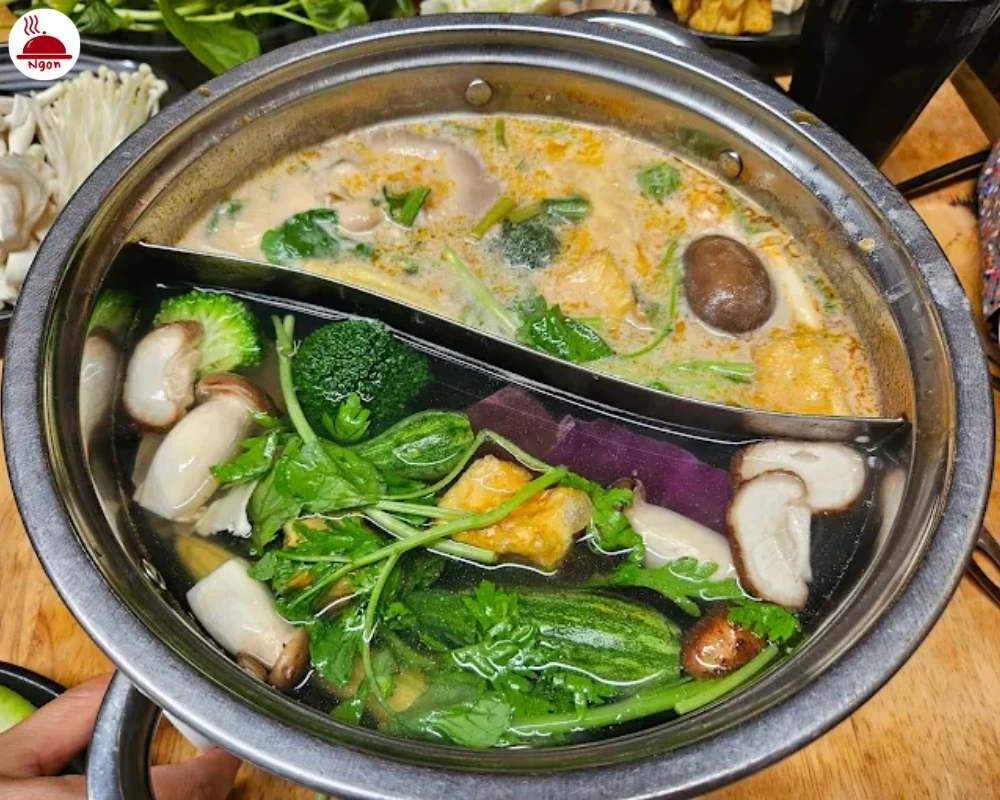 Món lẩu chay của quán lẩu chay Bình Thạnh - Buffet Lẩu Rau Nấm Lạc