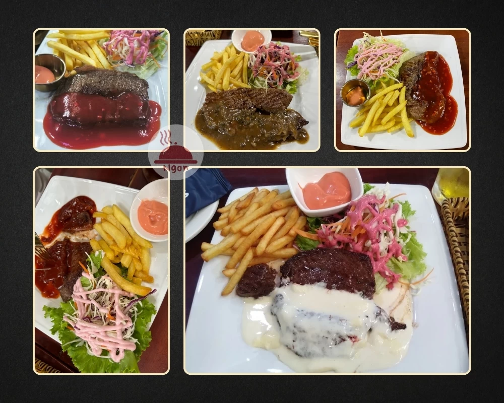 Món beefsteak của quán beefsteak Bình Thạnh - Steaks Mười