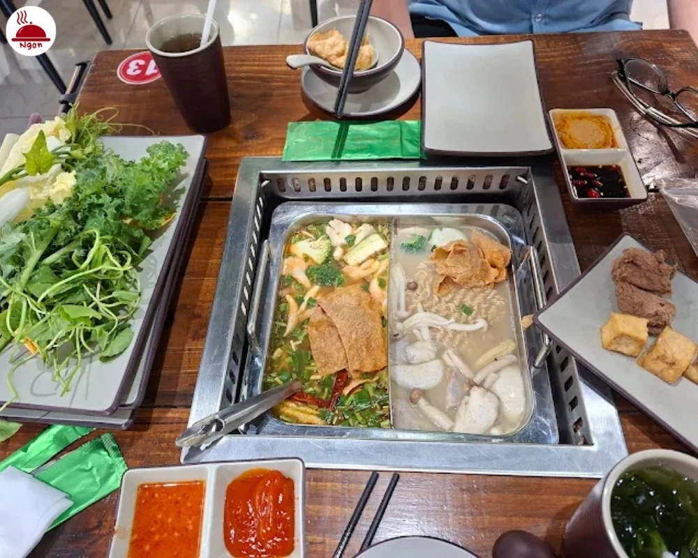 Món lẩu chay của quán lẩu chay Bình Thạnh - Tuệ Tự Tâm