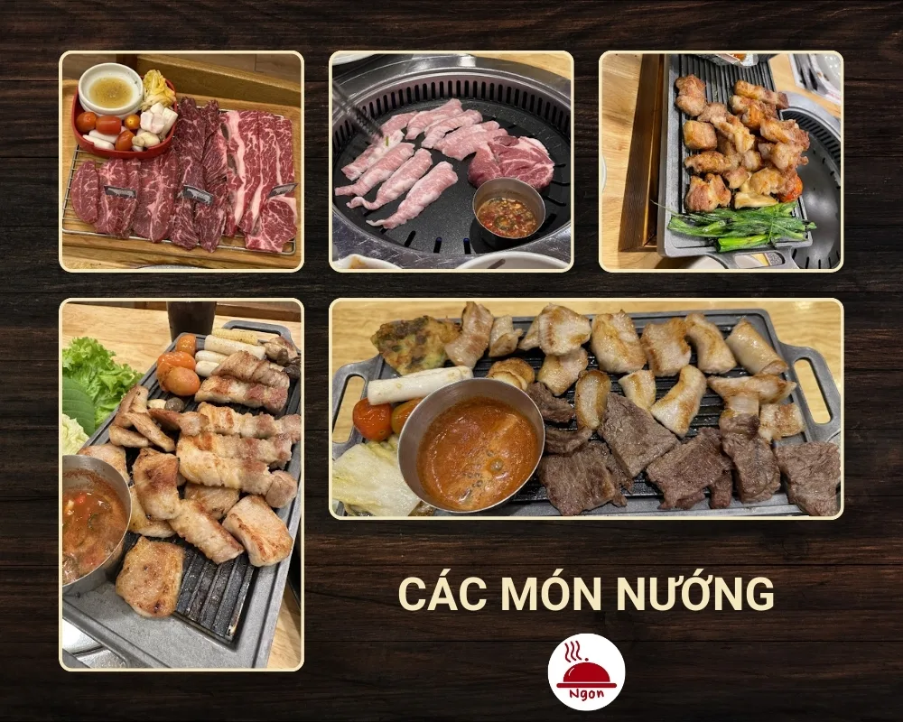 Các món nướng tại nhà hàng Matchandeul BBQ