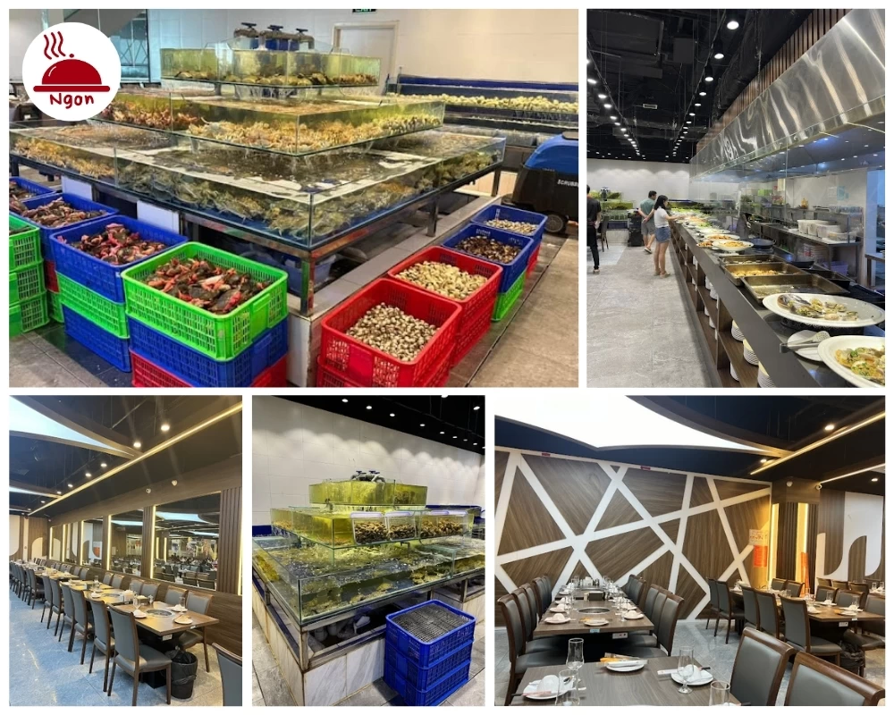 Không gian bên trong của nhà hàng Buffet Poseidon