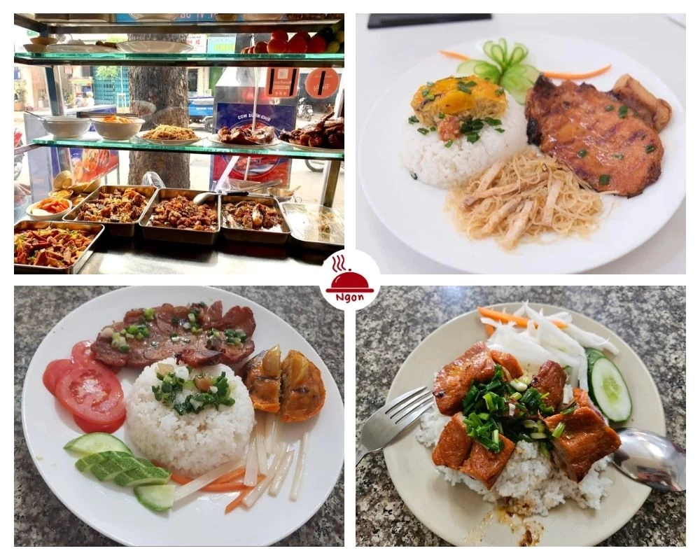 Dĩa cơm tấm thơm ngon tại quán cơm tấm Sườn Anh
