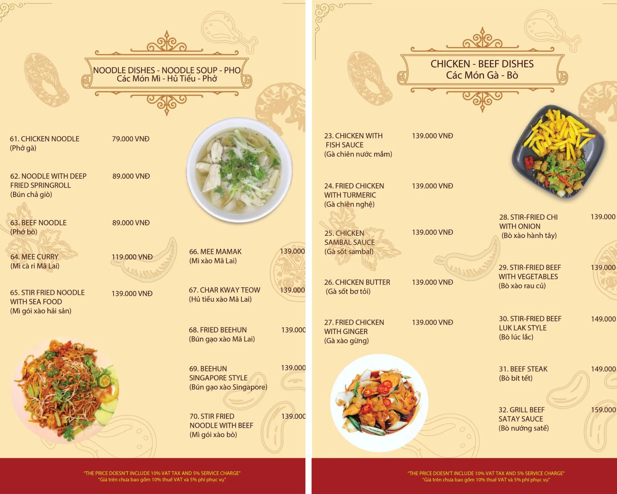 Danh sách các món ăn Việt Nam Halal phổ biến được phục vụ tại nhà hàng Halal Saigon