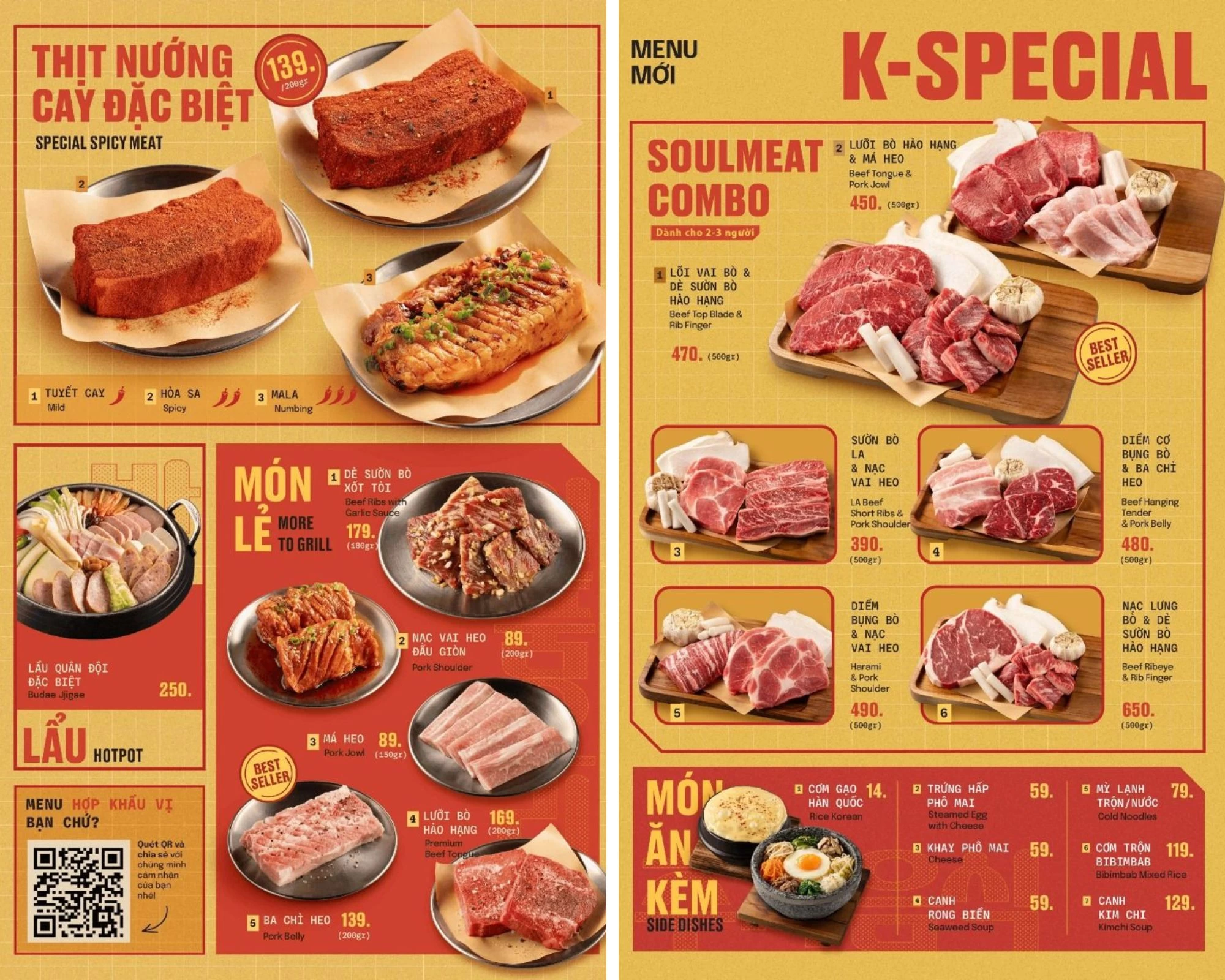 Khám phá bộ sưu tập K-Special 'cực phẩm' tại K Pub. Mỗi combo một hương vị, đảm bảo 'đốn tim' mọi tín đồ thịt nướng