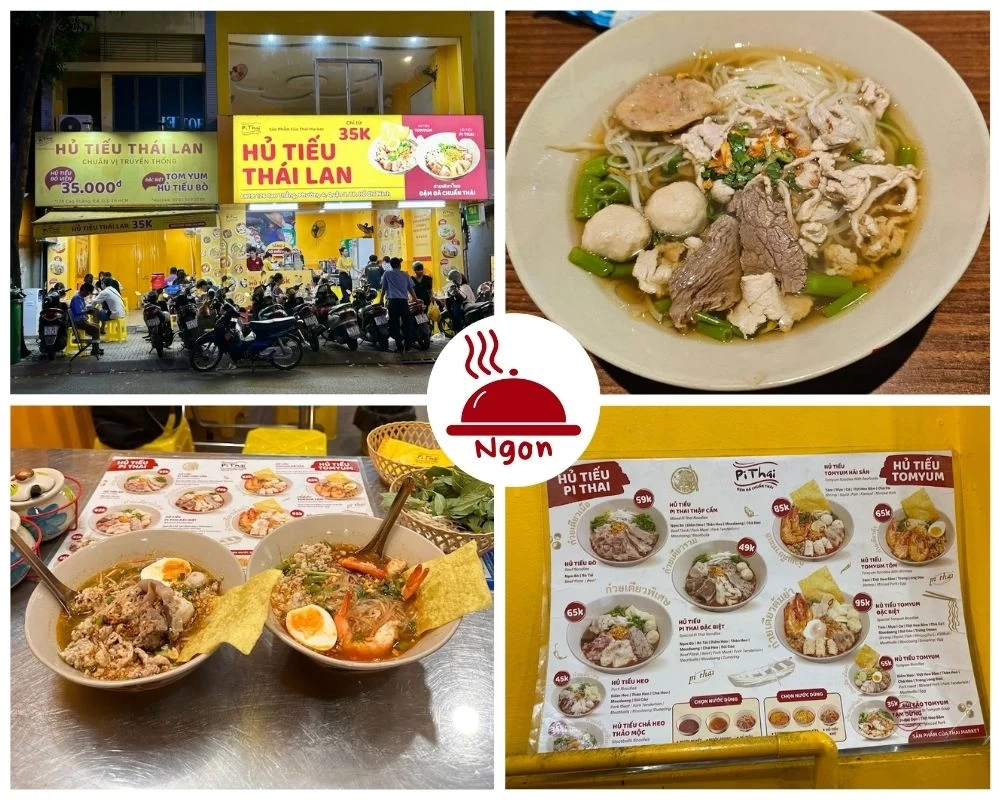 Món hủ tiếu tại nhà hàng Hủ Tiếu Thái Lan Pi Thai