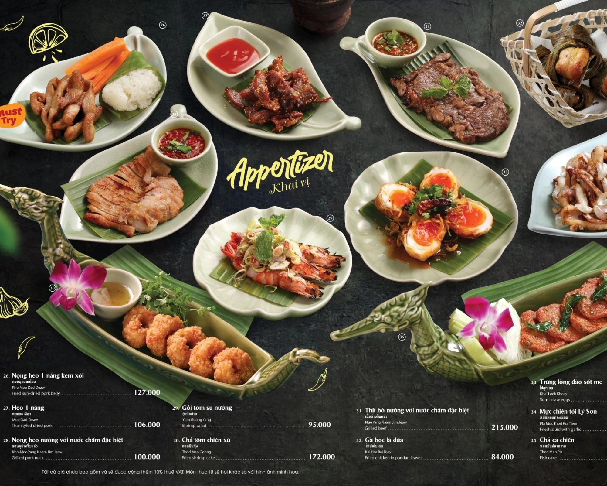 Những món khai vị 'chuẩn bài' Thái Lan có đủ tại Som Tum Thai