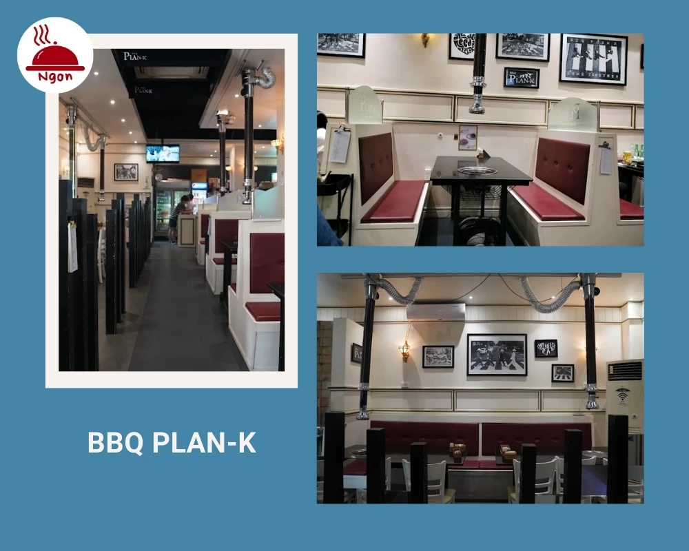 Không gian hiện đại của quán thịt nướng Hàn Quốc BBQ Plan-K
