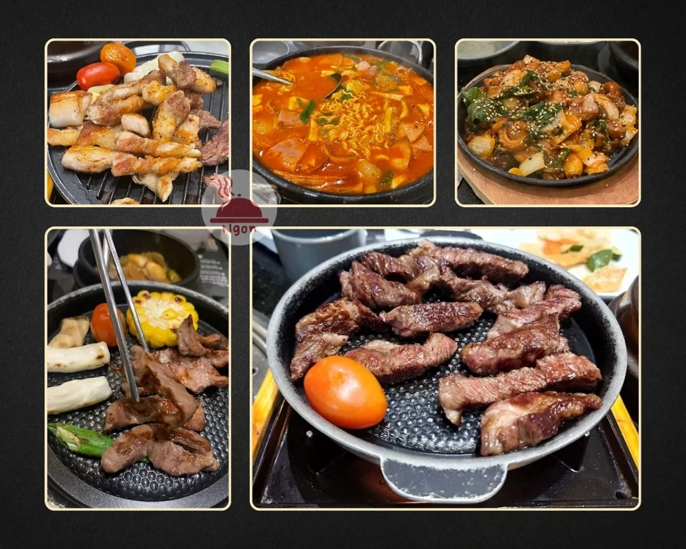 Một số món ăn của quán nướng Hàn Quốc quận 7 BBQ Plan-K