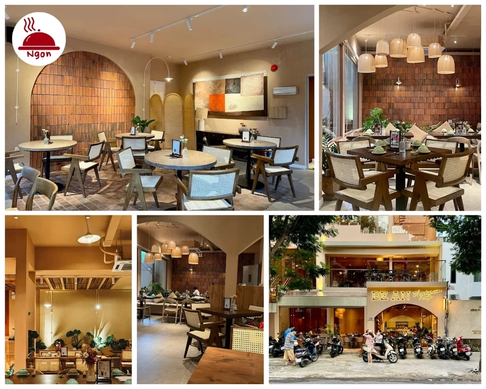 Be An Vegetarian Café có tông màu trầm ấm