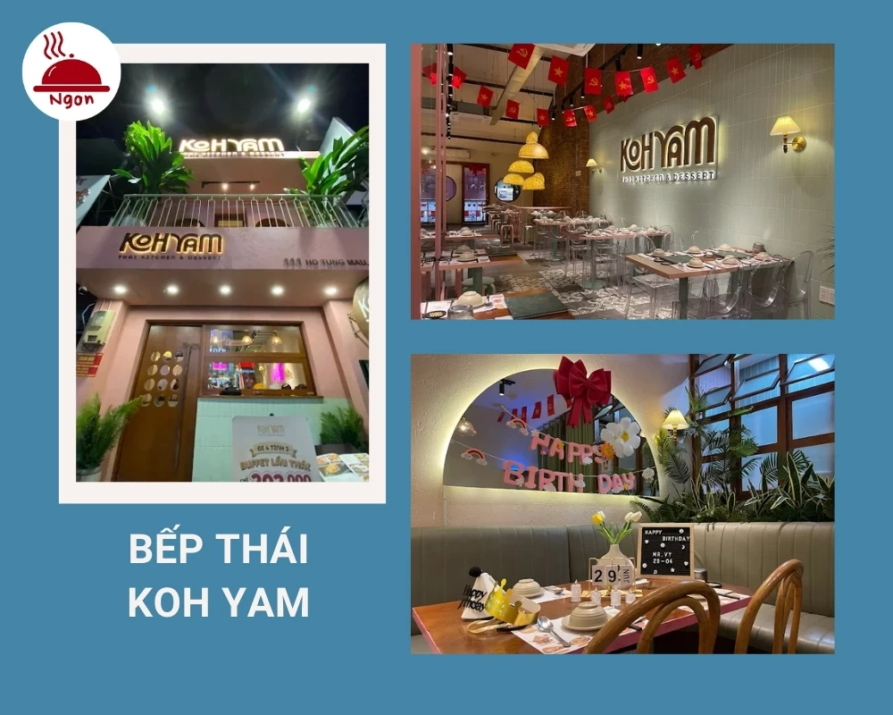 Không gian hiện đại, ấm cúng của quán Thái quận 1 Bếp Thái Koh Yam