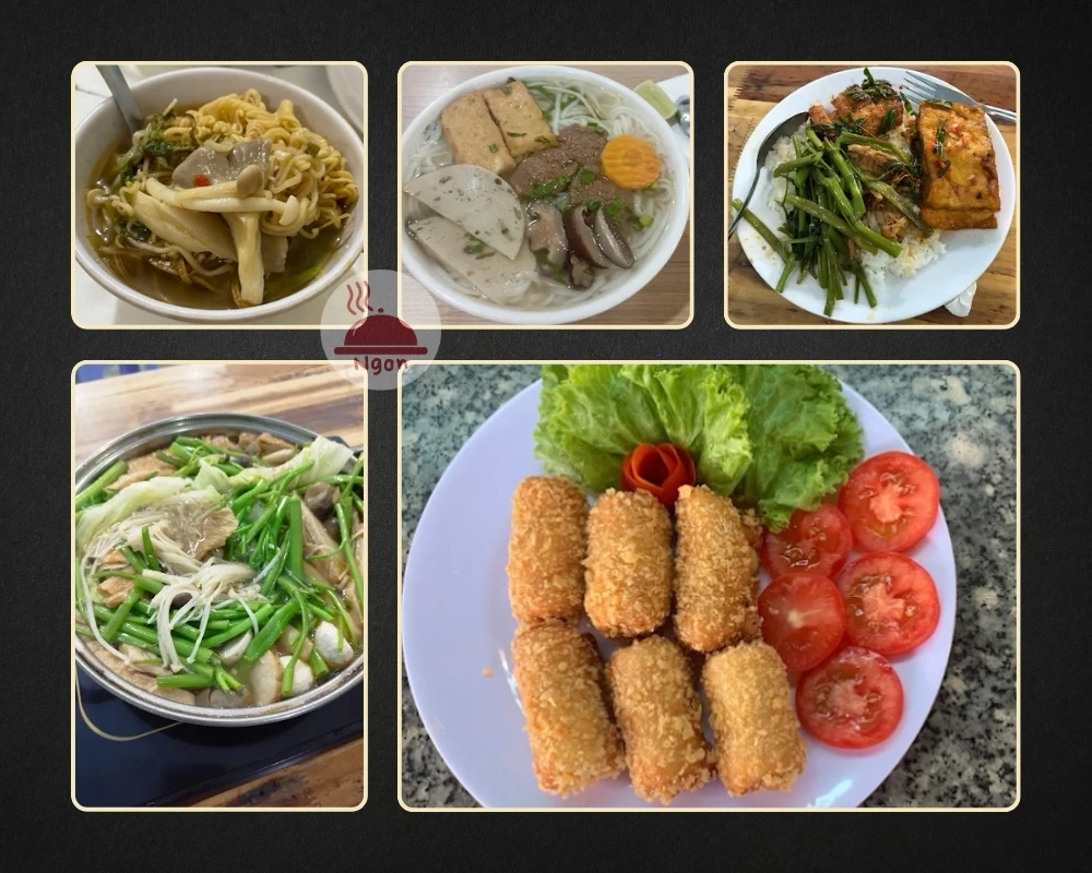 Một số món ăn của quán chay quận 12 Thiện Nhẫn