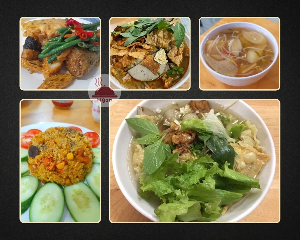 Một số món ăn của quán chay quận 8 Cơm chay Thiên Ý