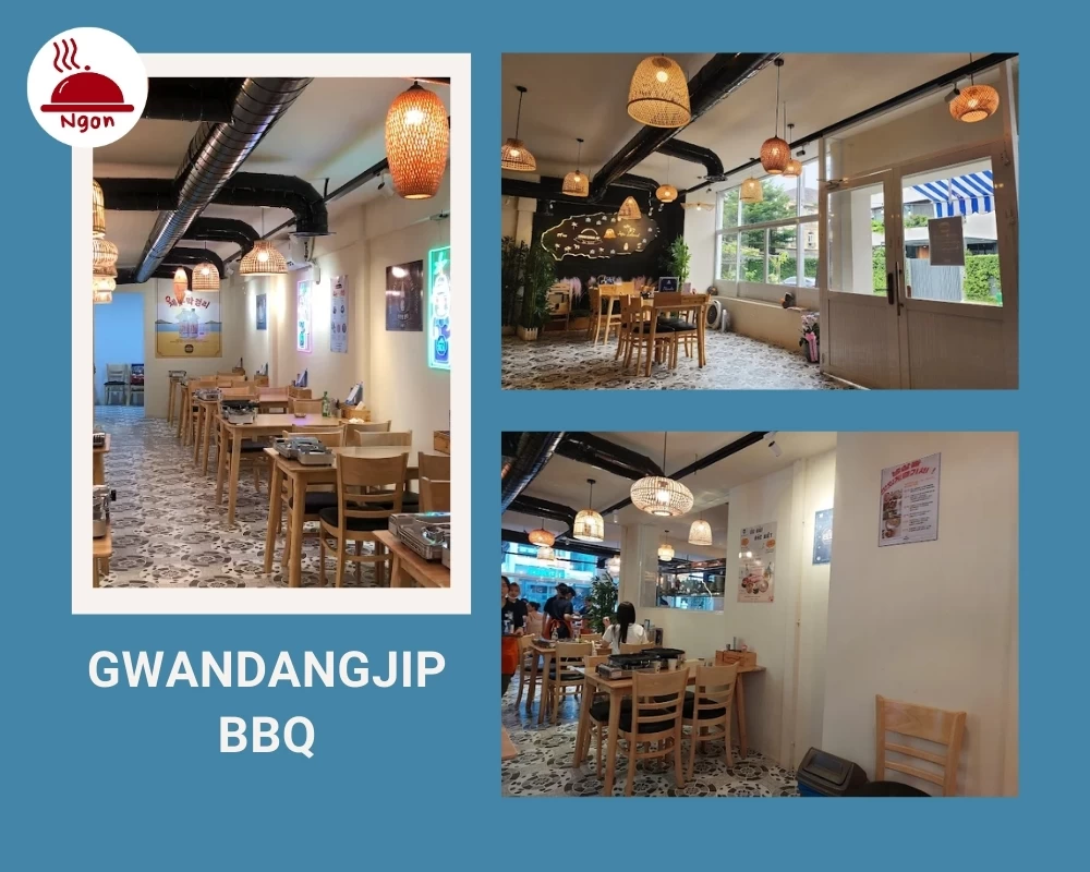 Quán GwandangJip BBQ có không gian rất xinh