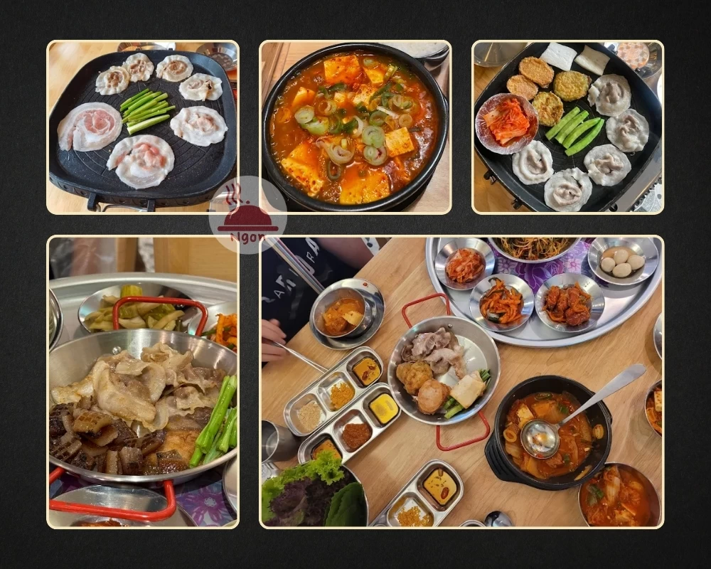 Một số món ăn của quán nướng Hàn Quốc quận 7 GwandangJip BBQ