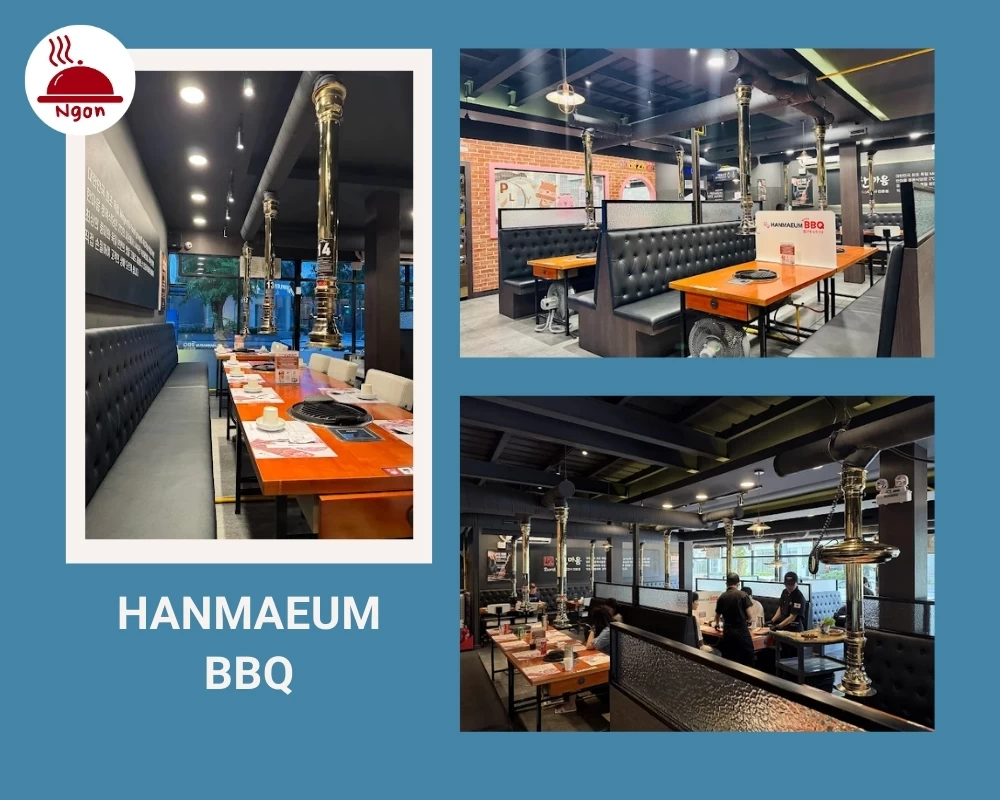 Quán nướng Hàn Quốc quận 7 Hanmaeum BBQ có không gian hiện đại, sạch sẽ