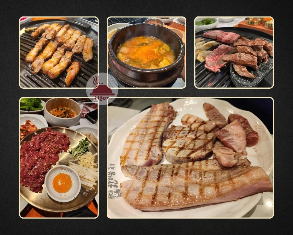 Một số món ăn của quán thịt nướng Hàn Quốc Hanmaeum BBQ
