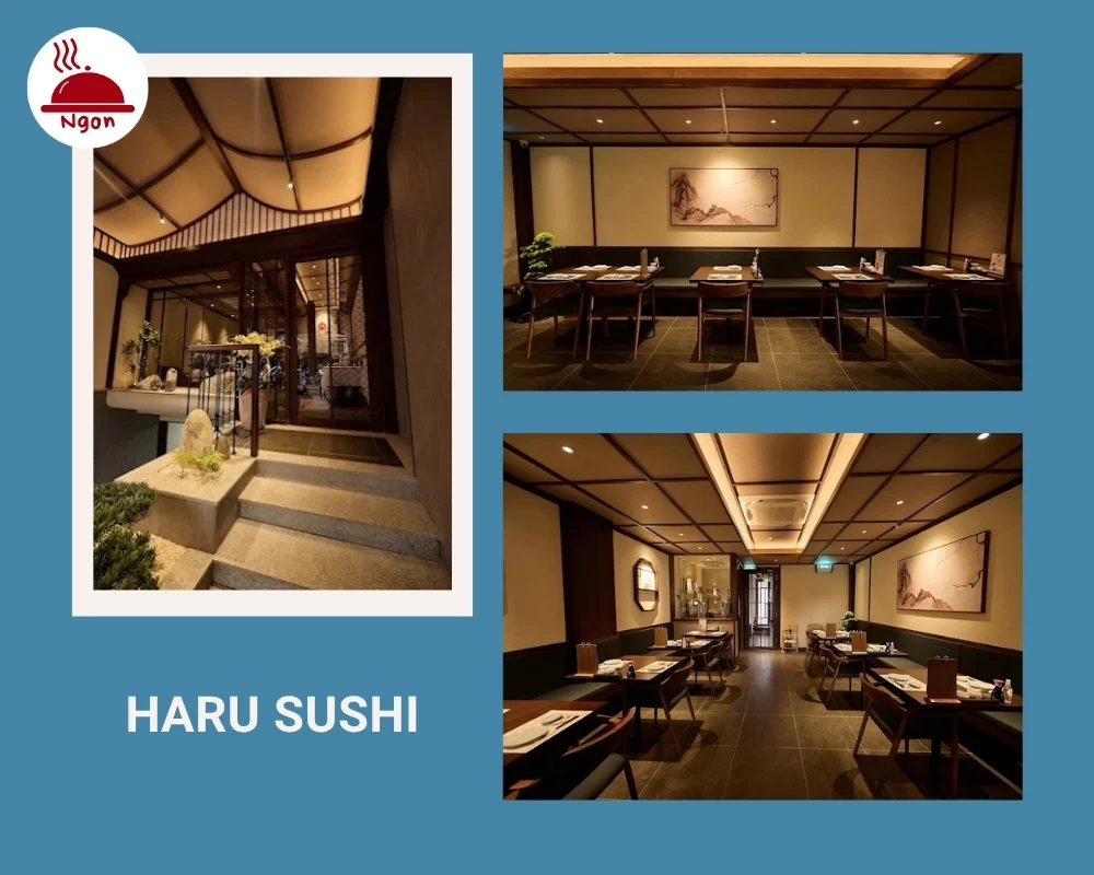 Không gian trang nhã, sang trọng của nhà hàng Haru Sushi quận 10