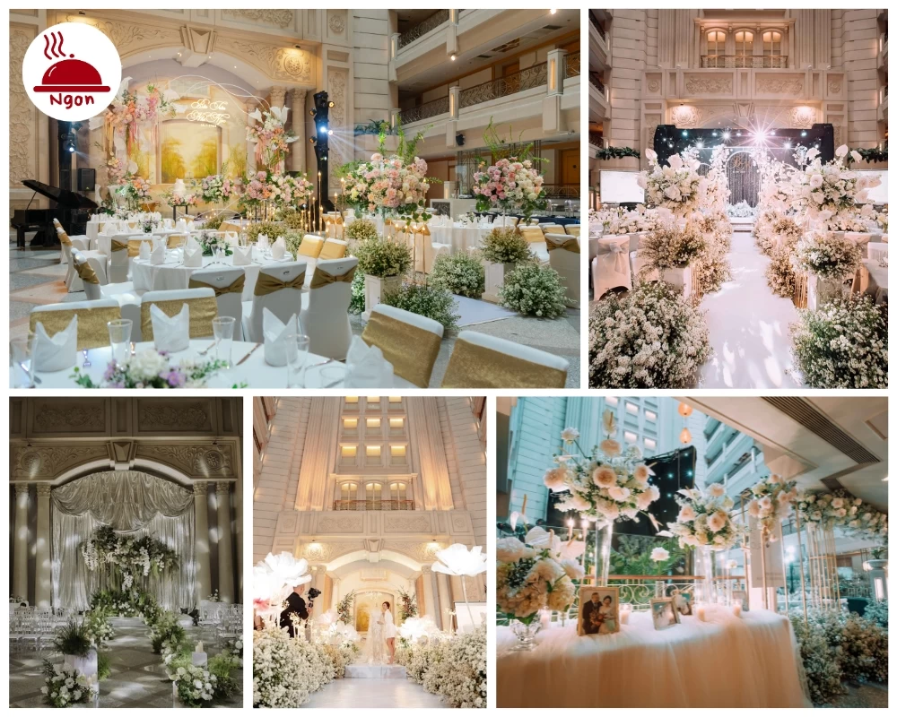 Không gian sảnh Atrium Lounge của khách sạn Renaissance Riverside Saigon