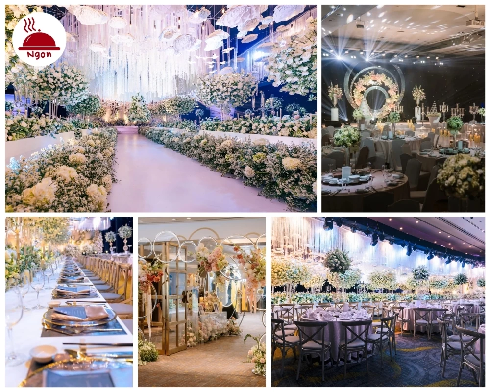 Không gian sảnh Grand Ballroom của khách sạn Sheraton
