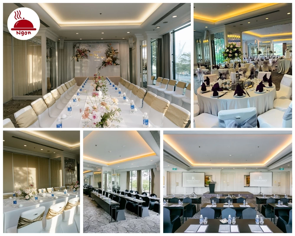 Không gian sảnh Mê Linh của khách sạn Renaissance Riverside Saigon