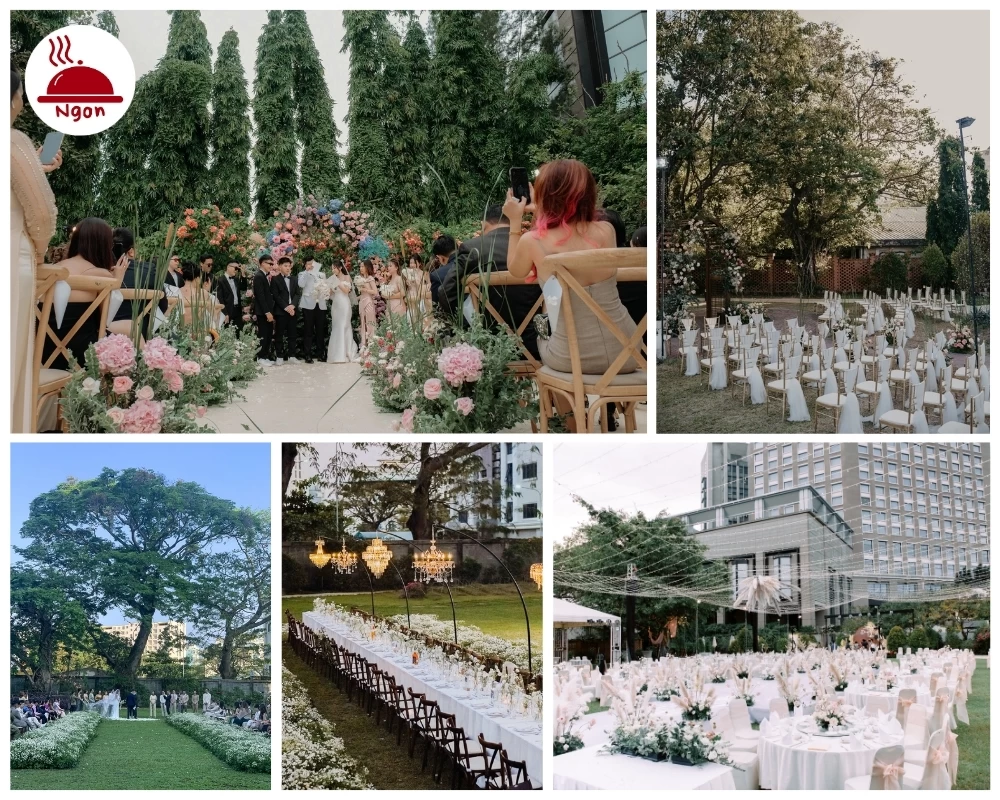 Không gian sảnh Nikko Garden của nhà hàng tiệc cưới quận 1 Hotel Nikko Saigon