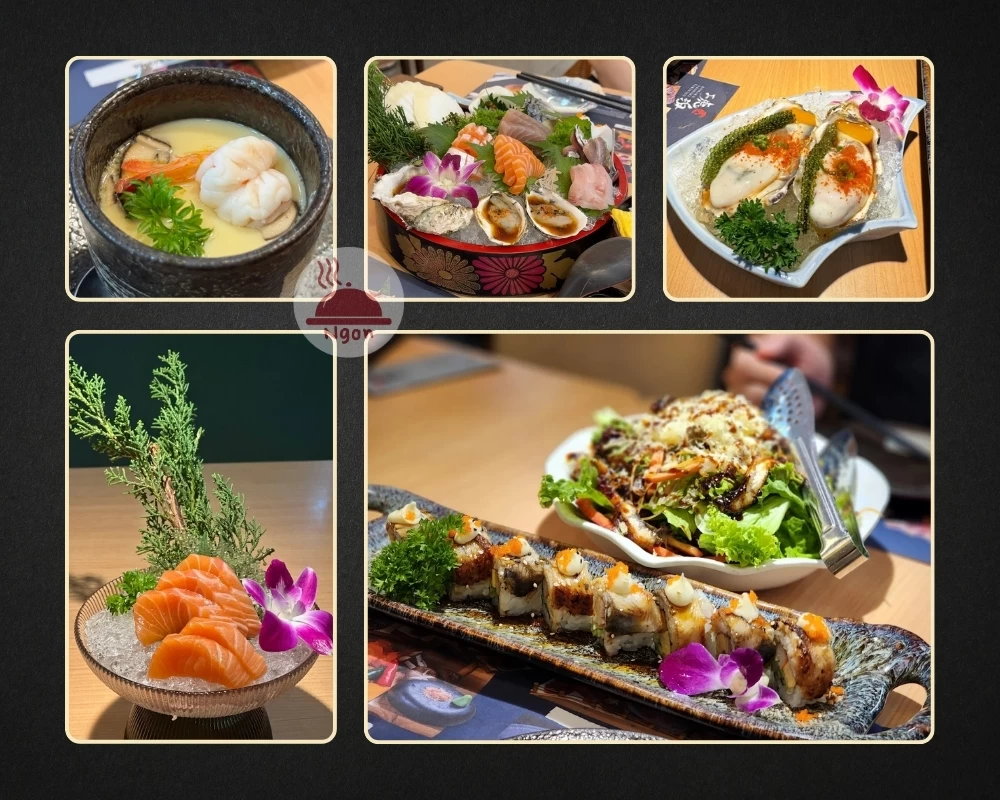 Một số món ăn của nhà hàng Kohaku Sushi quận 10