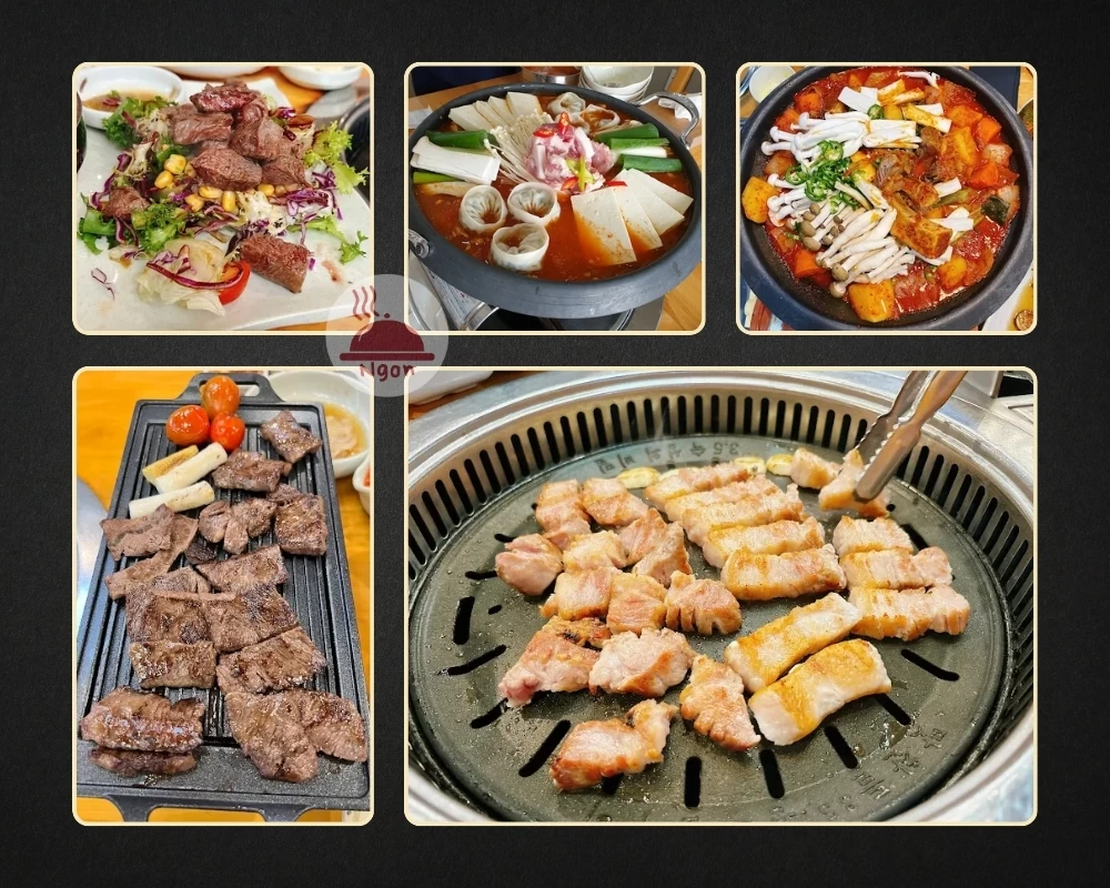 Một số món ăn của quán nướng Hàn Quốc quận 7 Matchandeul Korean BBQ