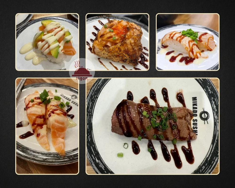 Một số món ăn của nhà hàng Mikado Sushi quận 10