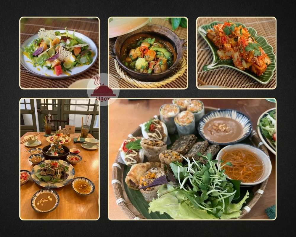 Một số món ăn của nhà hàng chay Hồ Chí Minh - Đu Đủ Xanh