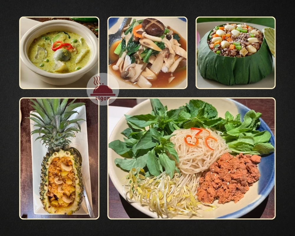Một số món ăn của nhà hàng chay Hồ Chí Minh - Hum