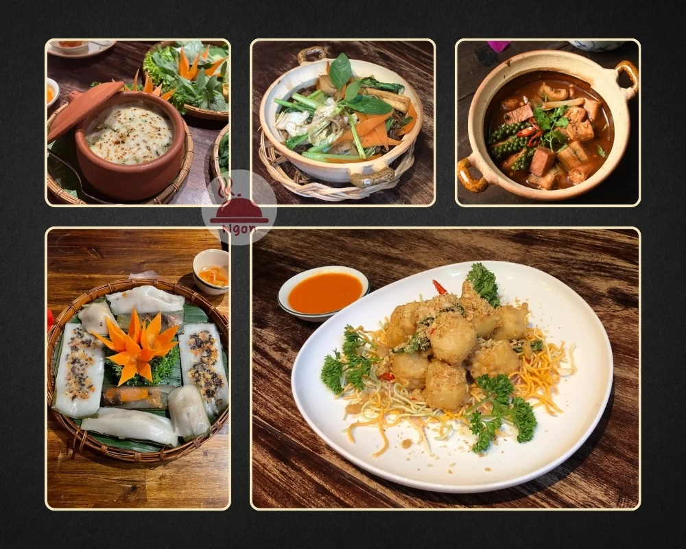 Một số món ăn của nhà hàng chay Hồ Chí Minh - Shamballa Vegetarian
