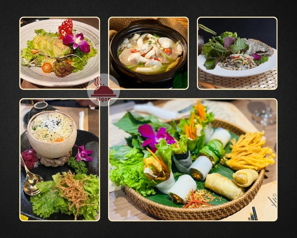 Một số món ăn của nhà hàng Chay Tuệ