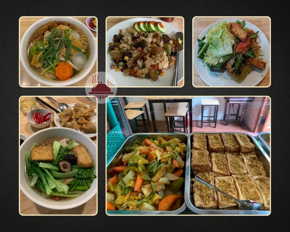 Một số món ăn của quán chay Thiện Quang 2