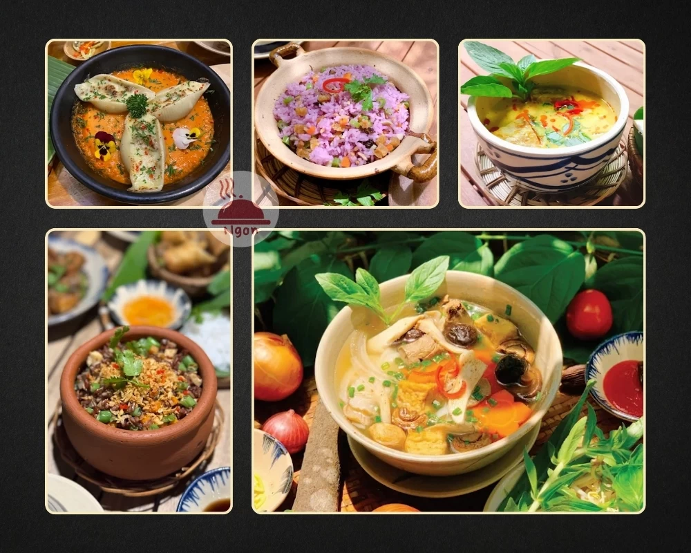 Một số món chay của nhà hàng chay Phương Mai