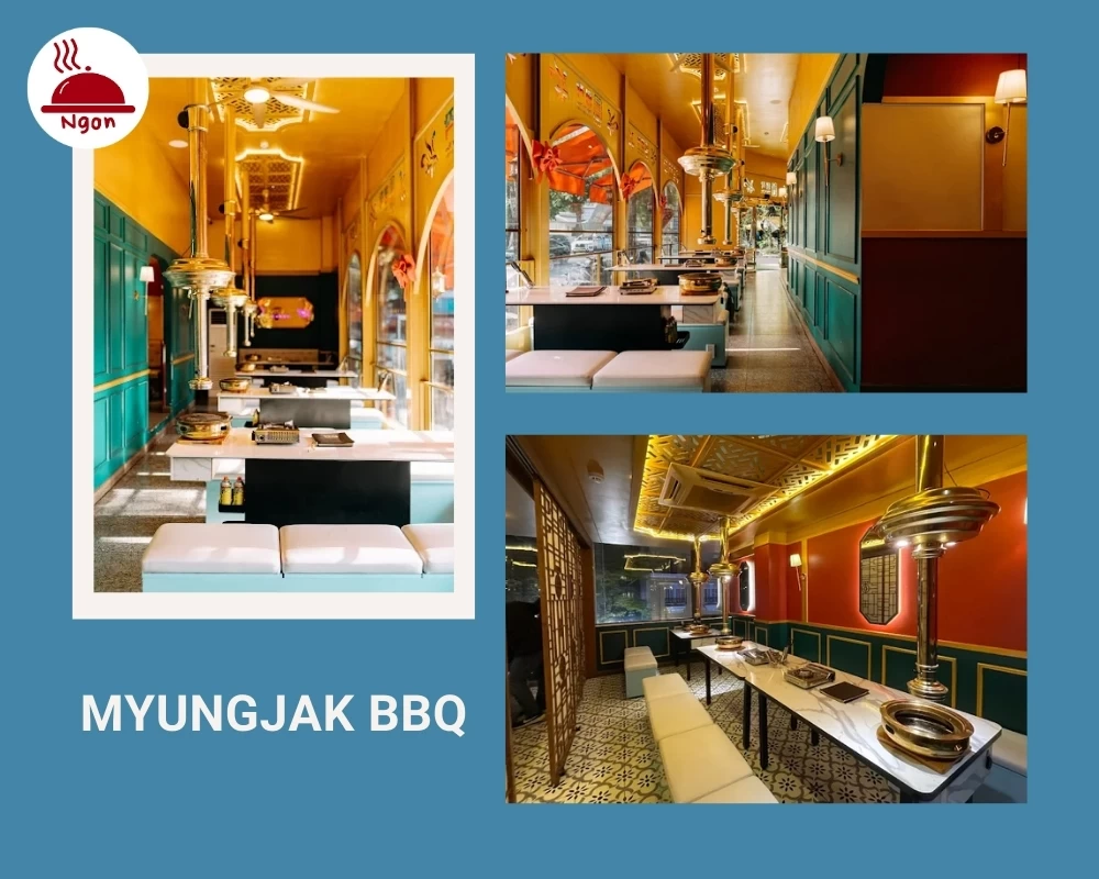 Quán đồ nướng Hàn Quốc quận 7 Myungjak BBQ có không gian sang trọng, rộng rãi