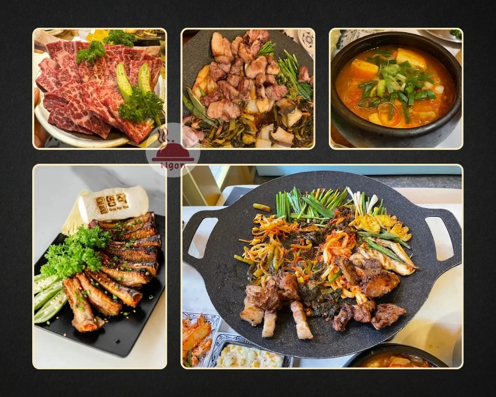 Một số món ăn của quán nướng Hàn Quốc quận 7 MYUNGJAK BBQ
