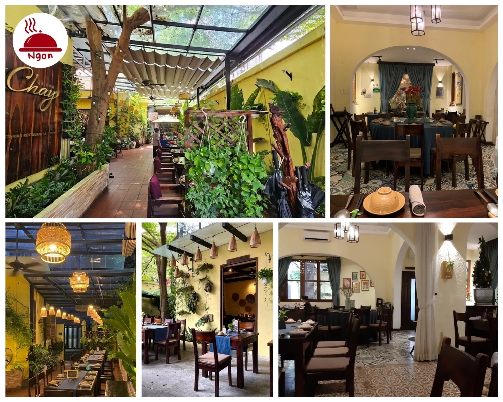 Nhà hàng Chay Garden có lối bài trí nhẹ nhàng, xanh mát