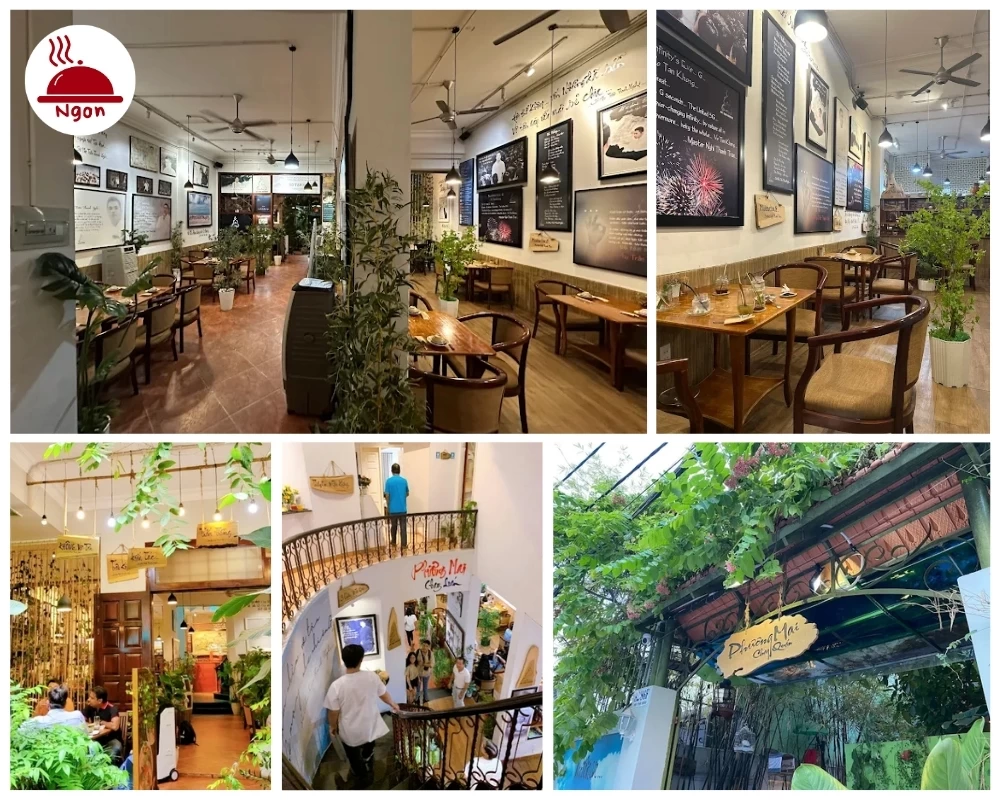 Nhà hàng chay Phương Mai trang trí nhiều cây xanh