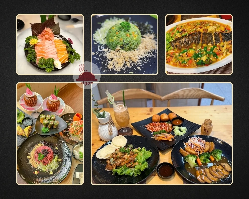 Một số món ăn của nhà hàng chay Tâm Vị