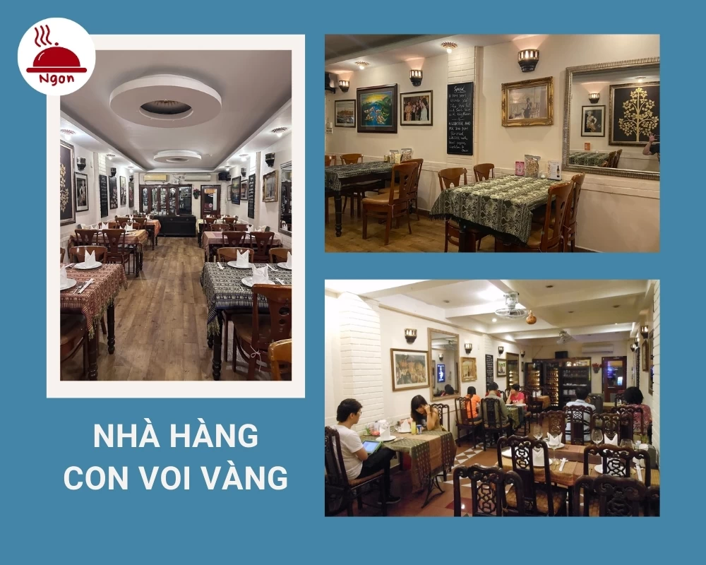 Nhà hàng Con Voi Vàng có không gian đậm chất văn hóa Thái
