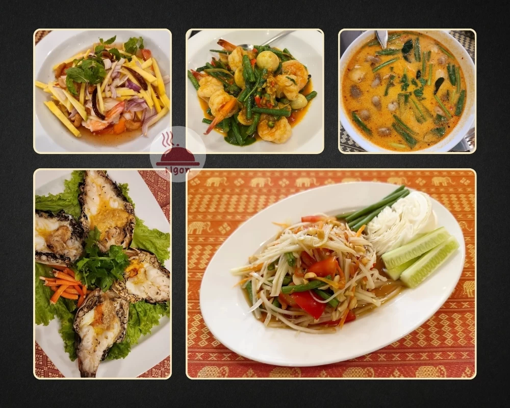 Một số món ăn của nhà hàng Con Voi Vàng