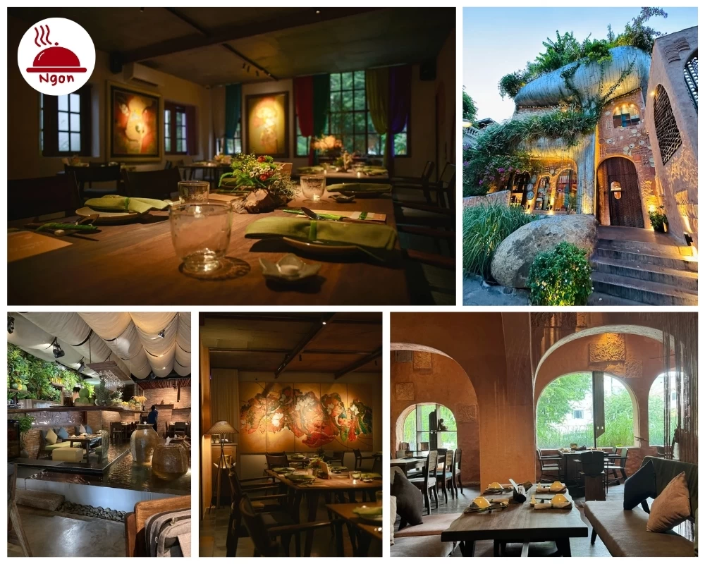 Nhà hàng Hum có không gian thanh tịnh nhưng cũng không kém phần sang trọng