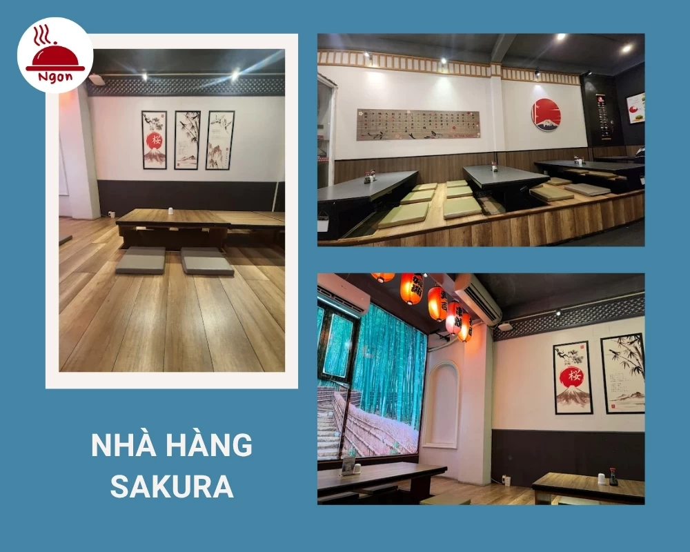 Nhà hàng Sakura có không gian mang đậm nét văn hóa truyền thống Nhật Bản